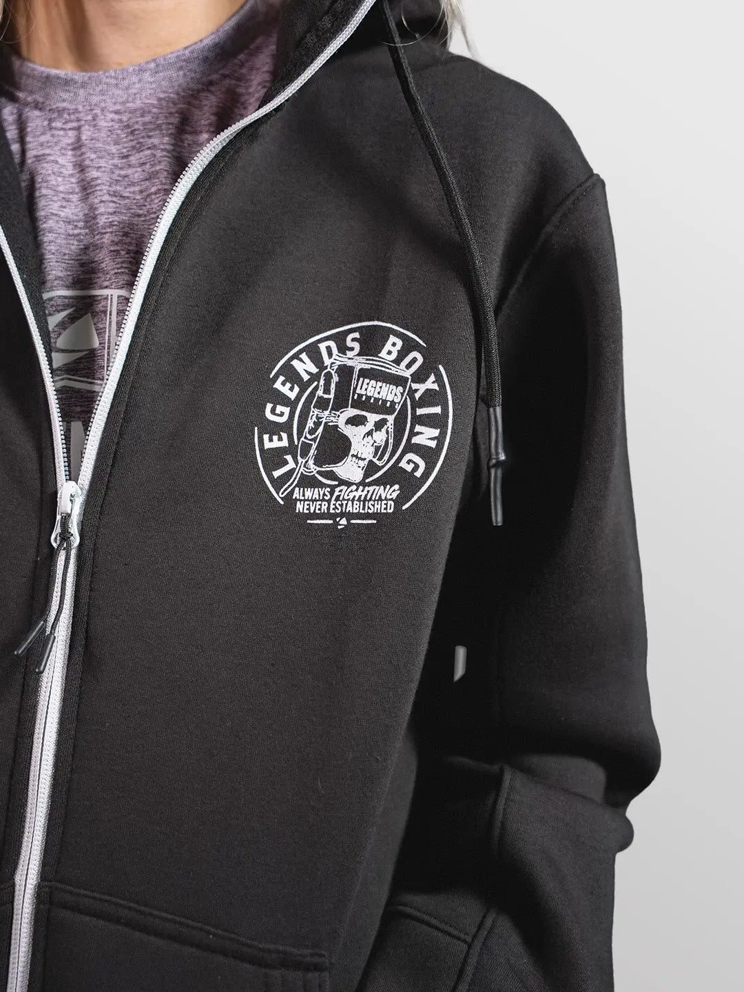 Skull Fleece Zip-Up Q Star