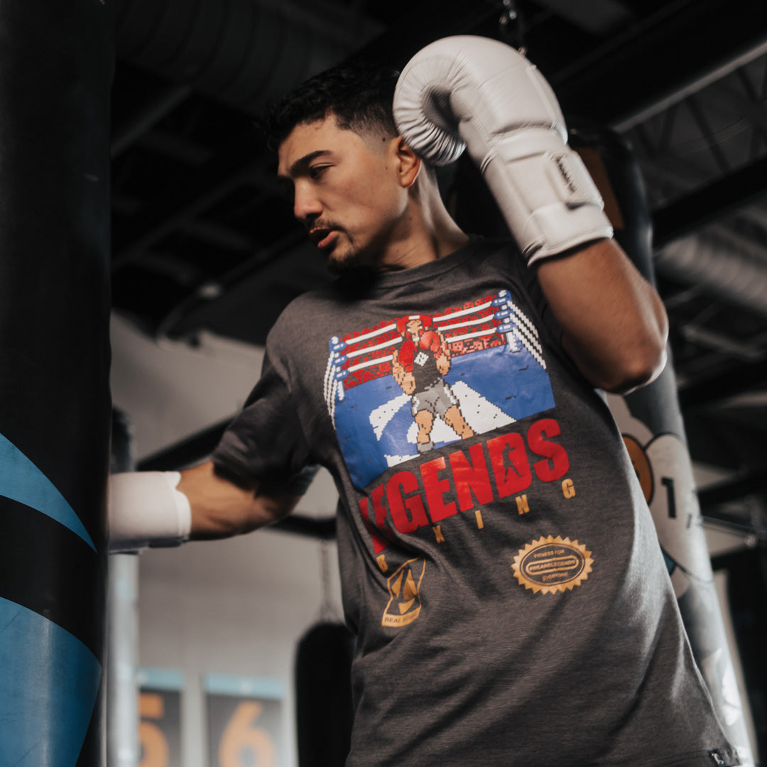Punch'd Out Tee - Charcoal Gray  L Unisex