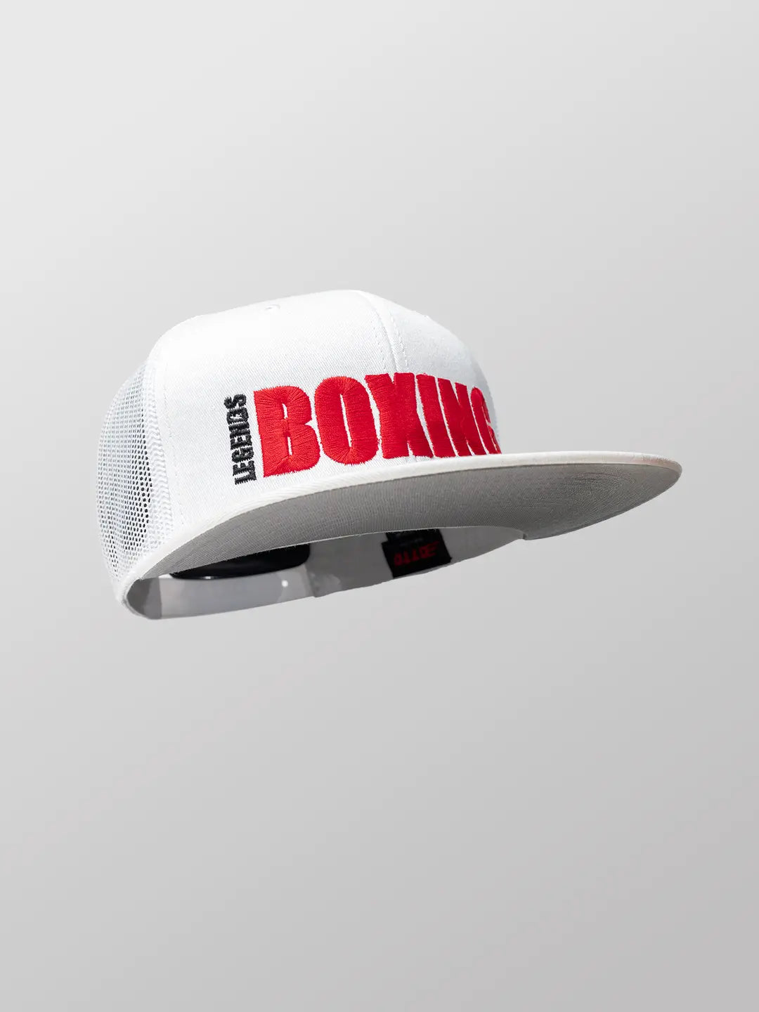 Legends Snapback Hat White w/red Flat Brim Unisex