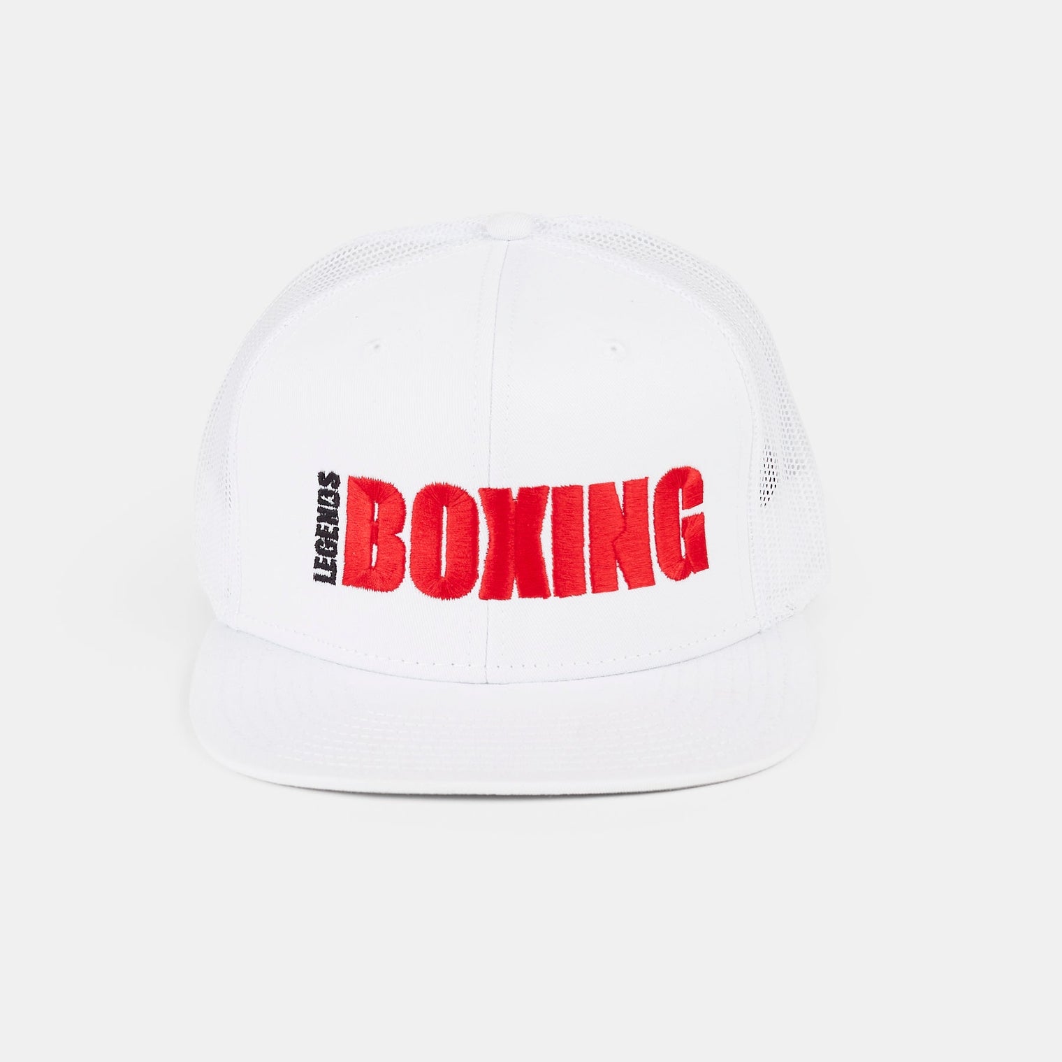 Legends Snapback Hat  White w/red Flat Brim Unisex