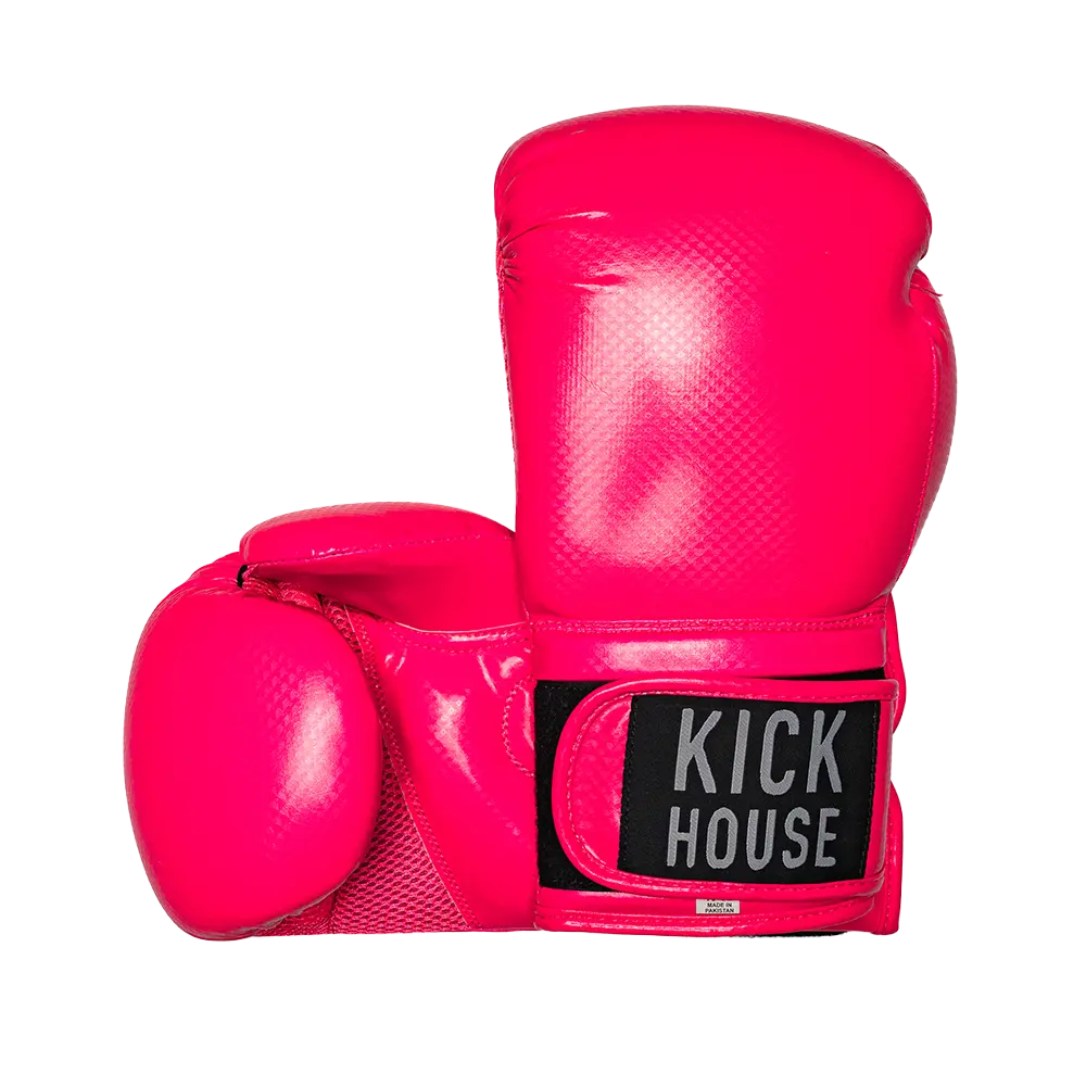 16oz Synthetic Leather Boxing Gloves Kickhouse Boxing