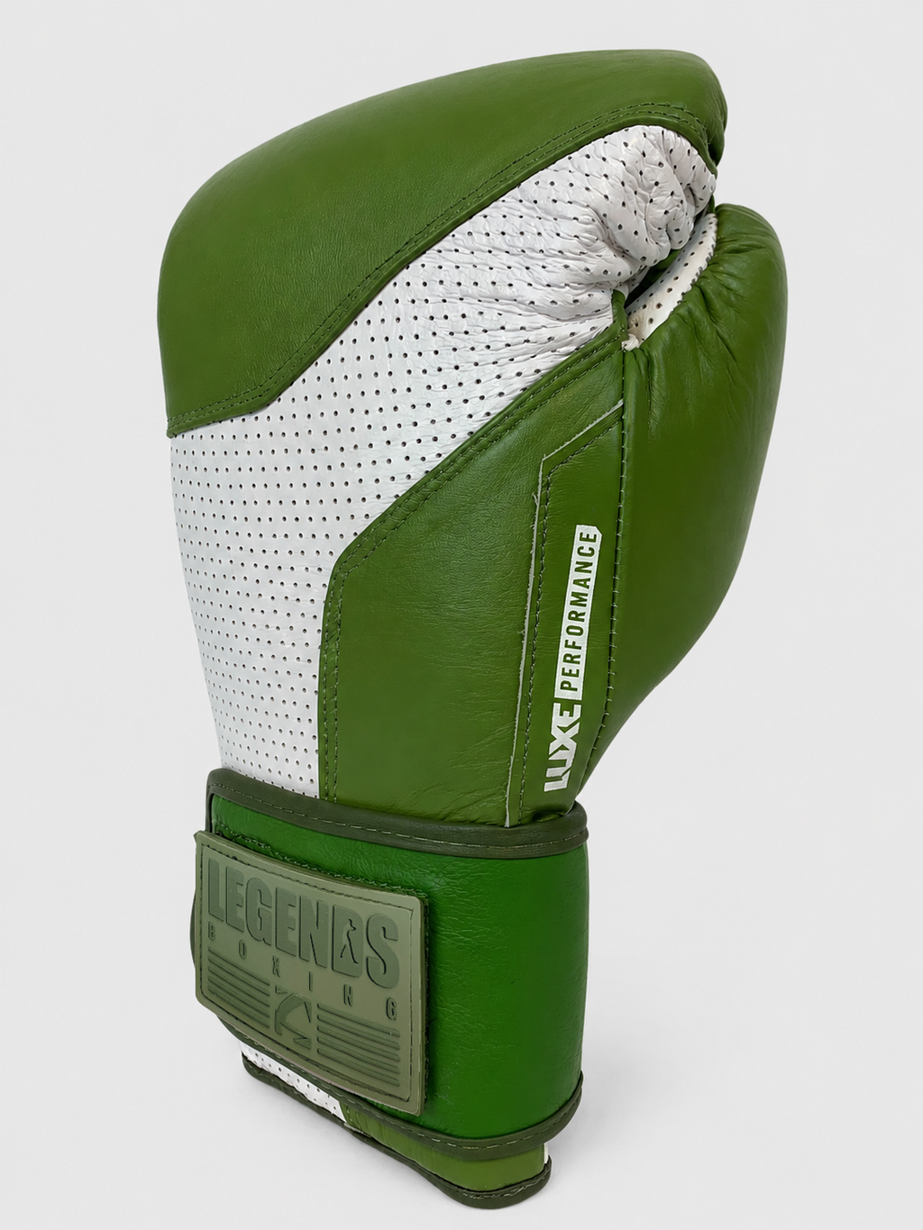 Luxe LTE Boxing Gloves - Matte Green + White Edition