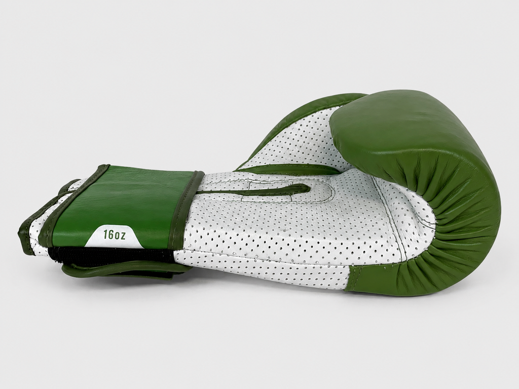 Luxe LTE Boxing Gloves - Matte Green + White Edition