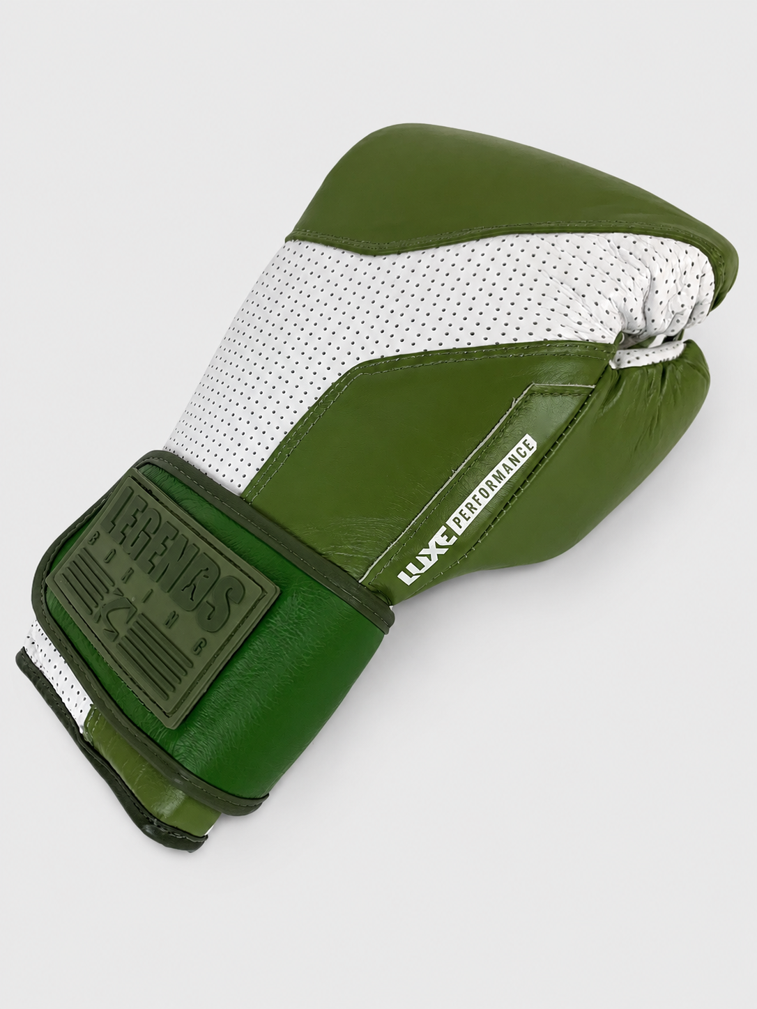 Luxe LTE Boxing Gloves - Matte Green + White Edition
