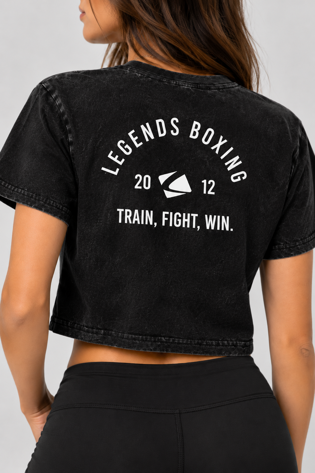 Legends Boxing Women's Train. Fight. Win. Cropped T-Shirt