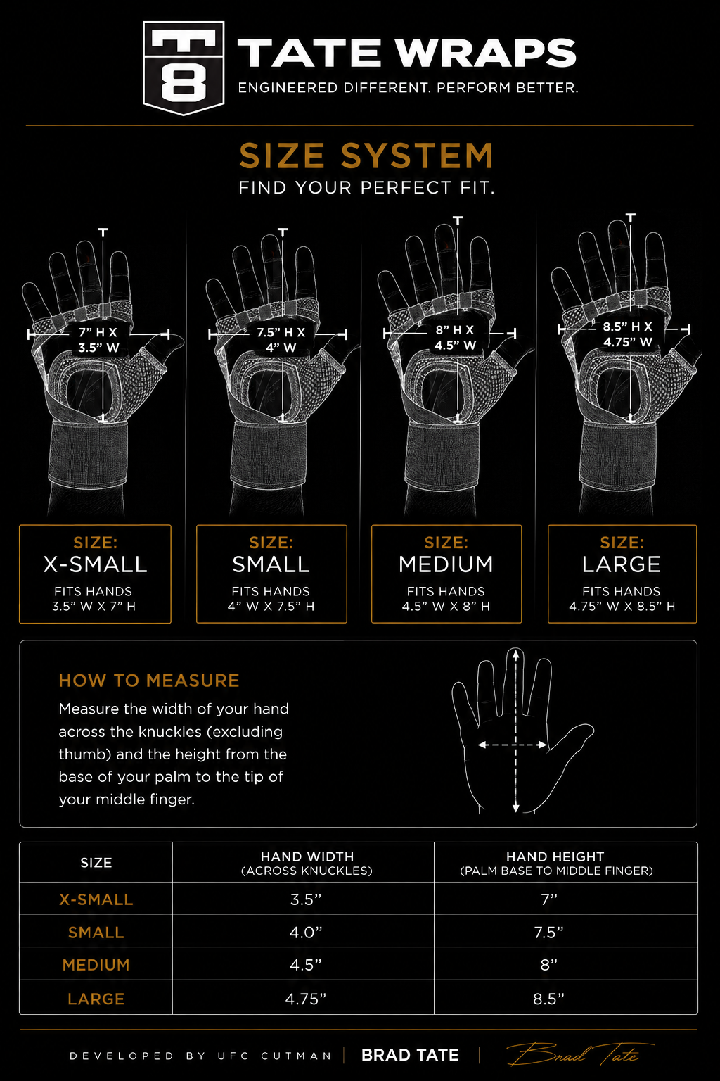 Tate Professional Hand Wrap System - Back For Round 2