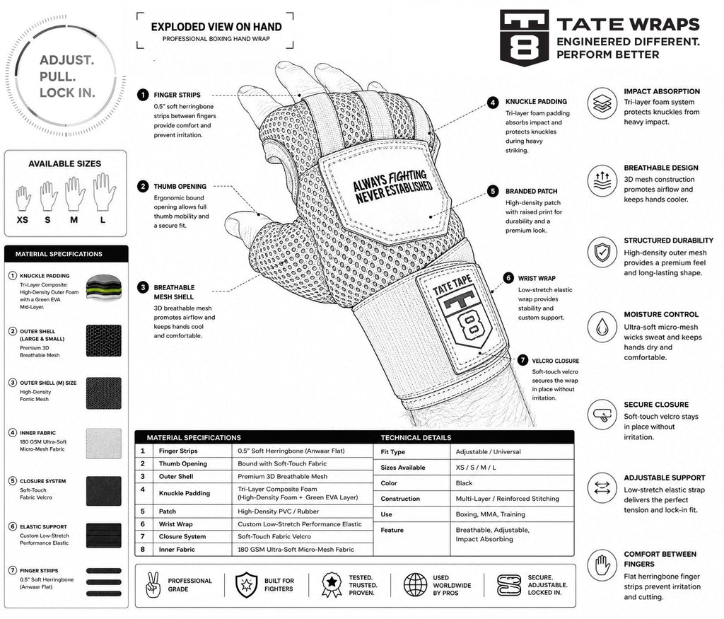 Tate Professional Hand Wrap System