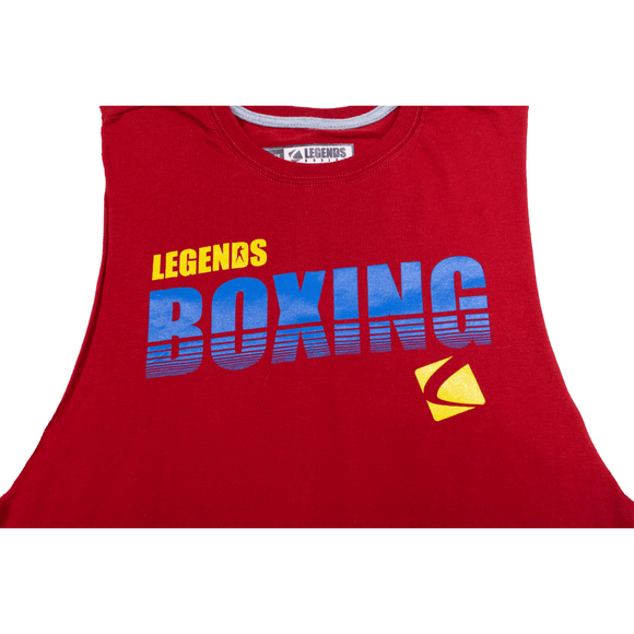 Women's Striped Logo Muscle Tee - Legends Boxing Shop